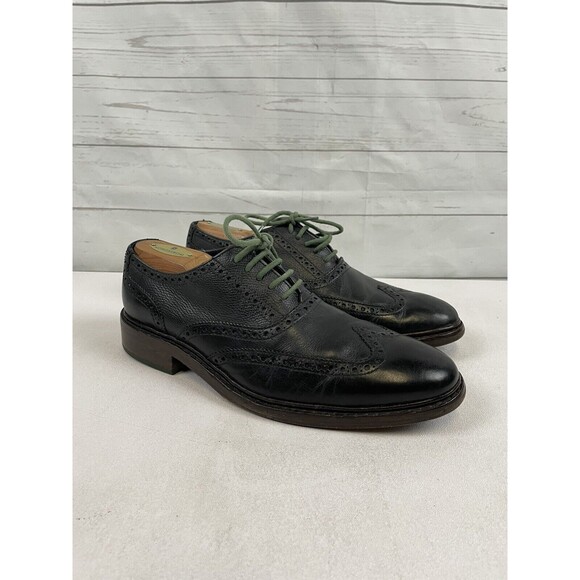 Cole Haan Navy Leather Wingtip Oxford Dress Work Shoe Sz 8.5 M C11756 - Picture 3 of 10